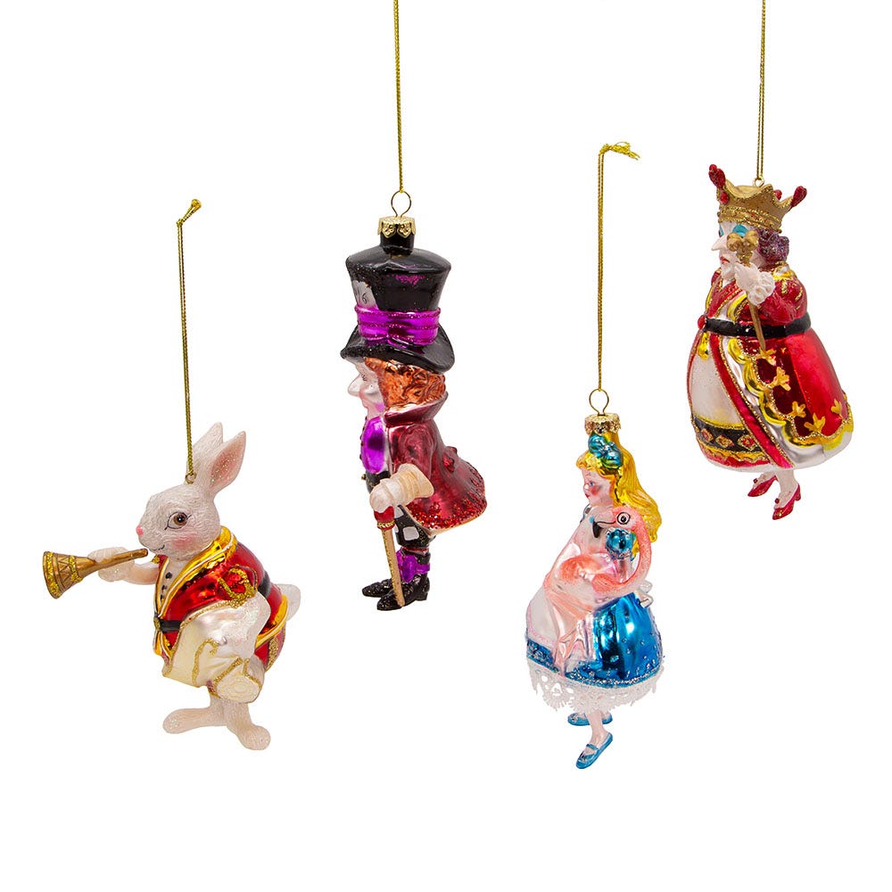 Kurt Adler 5-5.5-Inch Noble Gems™ Glass Wonderland Gift Set, 4-Piece Set